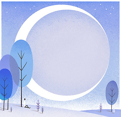 전신 PSD 나무 백그라운드 일러스트 자연 한명 풍경 성인 야간 초승달 감성 국내일러스트 자연요소 식물 1 컨셉 사람 달 생태계 파일형식