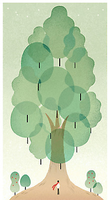 전신 PSD 나무 백그라운드 일러스트 자연 한명 풍경 성인 걷기 숲 감성 국내일러스트 식물 1 컨셉 모션 사람 생태계 파일형식