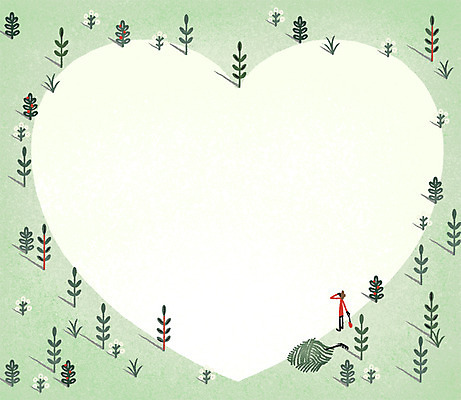 전신 PSD 나무 꽃 백그라운드 일러스트 자연 한명 풍경 초원 성인 하트 감성 국내일러스트 모양 식물 1 컨셉 사람 생태계 파일형식