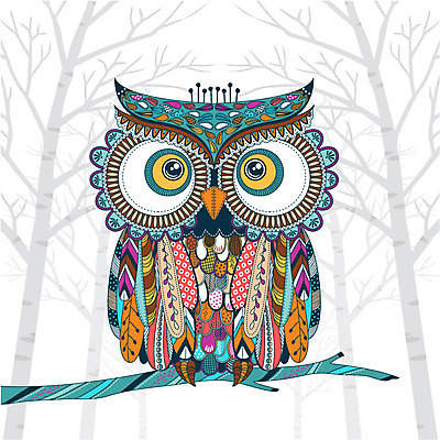 나무 선 백그라운드 패턴 일러스트 사람없음 나뭇가지 화려 부엉이 젠탱글 국내일러스트 AI파일 식물 컨셉 무늬 조류 파일형식 벡터