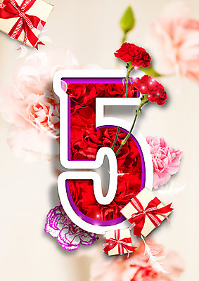 PSD 편집 편집이미지 기념일 사람없음 선물상자 5월 카네이션 5 가정의달 이미지편집 꽃 선물 이벤트 상자 숫자 날짜 파일형식