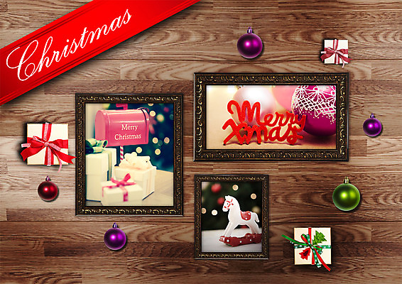 PSD 편집 편집이미지 리본 액자 크리스마스 이벤트 사람없음 선물상자 장식볼 우체통 목마인형 이미지편집 기념일 인형 선물 장식 상자 파일형식