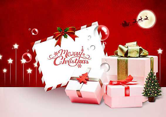 PSD 편집 편집이미지 별 리본 크리스마스 크리스마스카드 이벤트 사람없음 선물상자 크리스마스트리 산타클로스 루돌프 보름달 물방울 썰매 이미지편집 자연요소 기념일 사슴 카드_감사 선물 상자 달 파일형식