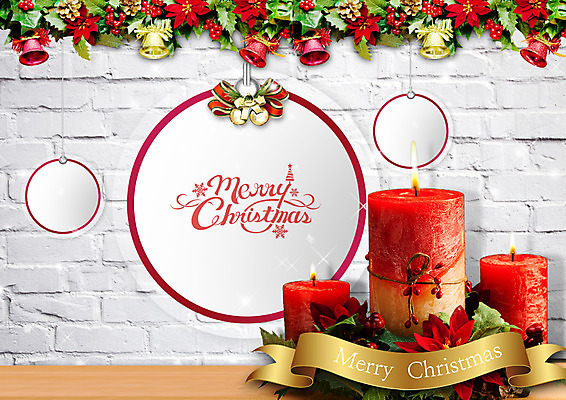 PSD 편집 편집이미지 리본 크리스마스장식 크리스마스 촛불 이벤트 사람없음 종 이미지편집 기념일 초 파일형식