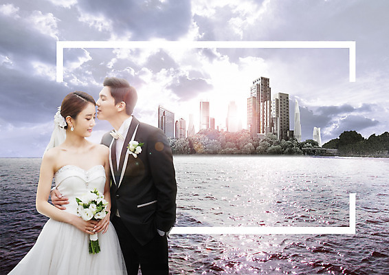 PSD 구름 편집 편집이미지 커플 여자 남자 바다 부케 커플라이프 웨딩드레스 결혼 하늘 키스 정장 턱시도 빌딩 상반신 20대 성인 두명 한국인 이미지편집 자연요소 라이프스타일 드레스 옷 꽃다발 관계 사람 동양인 이벤트 청년 건물 애정표현 파일형식