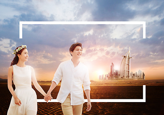 PSD 구름 편집 편집이미지 커플 여자 남자 커플라이프 결혼 하늘 웃음 빌딩 상반신 20대 성인 두명 노을 손잡기 화관 한국인 신혼여행 이미지편집 자연요소 라이프스타일 꽃 관계 모션 표정 사람 동양인 이벤트 청년 건물 파일형식