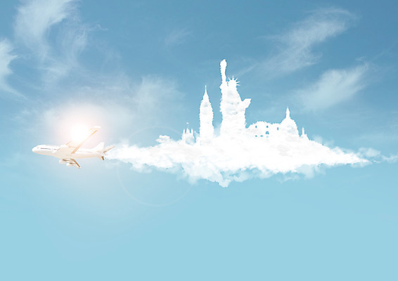PSD 구름 편집 편집이미지 해외여행 하늘 비행기 사람없음 자유의여신상 이미지편집 자연요소 해외 여행 항공교통 대중교통 미국 세계문화유산 파일형식