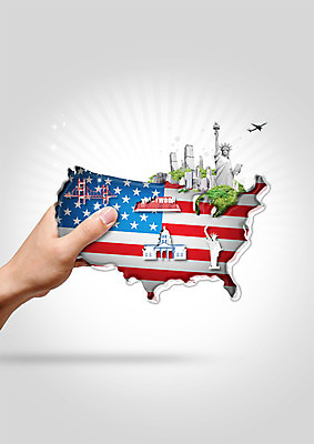PSD 편집 편집이미지 손 해외여행 지도 비행기 빌딩 신체부위 관광지 미국 성조기 자유의여신상 미국지도 가교 이미지편집 해외 건축물 여행 북아메리카 항공교통 대중교통 사람 건물 세계문화유산 국기 파일형식