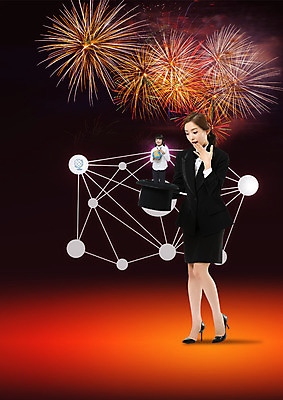 전신 PSD 편집 편집이미지 여자 교육 어린이 불꽃놀이 서기 20대 성인 두명 지구본 한국인 마술 마술사 일본인 마술사모자 이미지편집 외국인 모자_잡화 모션 놀이 사람 동양인 청년 파일형식