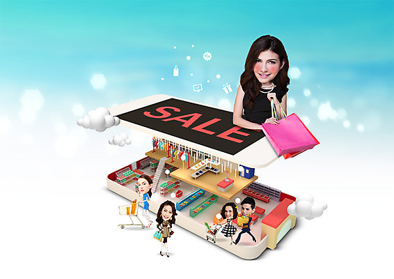 PSD 서양인 구름 편집 편집이미지 여자 남자 모바일 이벤트 여러명 20대 성인 쇼핑백 세일 쇼핑카 모바일쇼핑 이미지편집 자연요소 외국인 다수 가방 사람 청년 쇼핑 카트 온라인쇼핑 파일형식