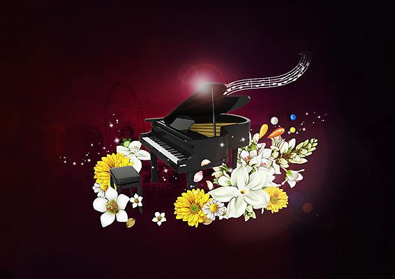 PSD 편집 편집이미지 꽃 악기 음악 음표 사람없음 건반 클래식 오선지 대관람차 그랜드피아노 피아노의자 이미지편집 식물 기호 컨셉 의자 문화예술 피아노 놀이기구 악보 오선 파일형식