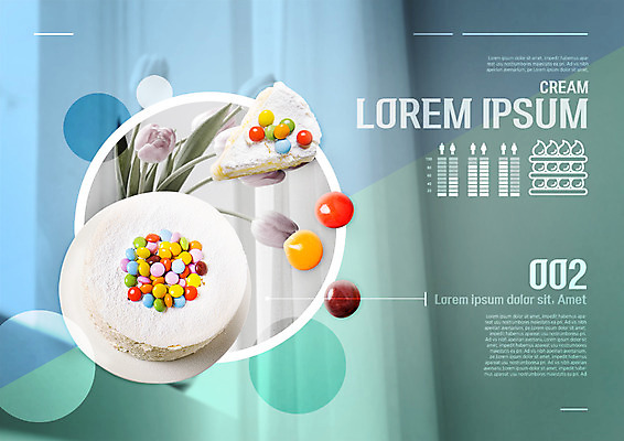 PSD 편집 편집이미지 음식 사람없음 케이크 튤립 조각케이크 초코볼 이미지편집 꽃 디저트 초콜릿 파일형식