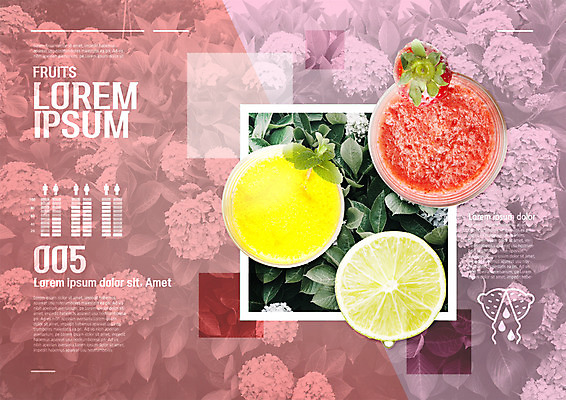 PSD 편집 편집이미지 꽃 음료 음식 잎 딸기 사람없음 컵 레몬 레몬주스 허브 딸기주스 이미지편집 식물 식기 과일 과일주스 파일형식