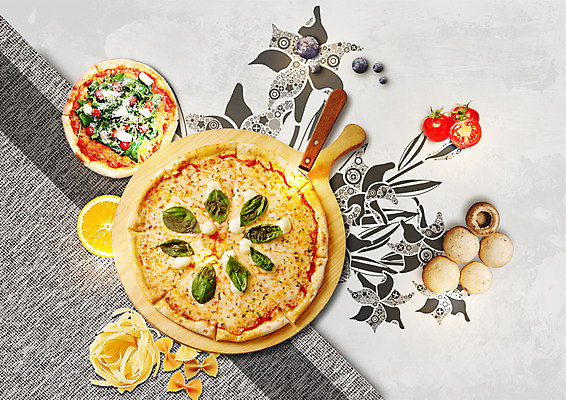 PSD 편집 편집이미지 오렌지 방울토마토 피자 서양음식 사람없음 블루베리 양송이 파스타면 피자칼 이미지편집 음식 토마토 과일 주방용품 패스트푸드 파스타 버섯 면류 파일형식