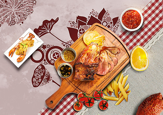 PSD 편집 편집이미지 접시 방울토마토 육류 스테이크 사람없음 양념 바닷가재 구이 레몬 쌈장 파스타면 이미지편집 식기 음식 토마토 과일 식재료 파스타 서양음식 면류 가재 파일형식