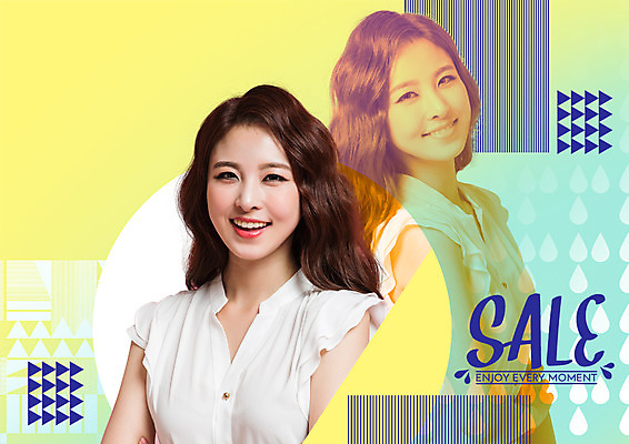 PSD 편집 편집이미지 여자 웃음 이벤트 상반신 20대 성인 두명 쇼핑 세일 한국인 이미지편집 표정 사람 동양인 청년 파일형식