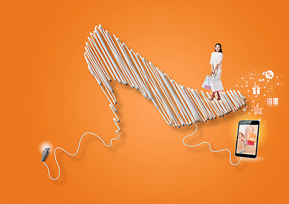 PSD 편집 편집이미지 여자 모바일 이벤트 20대 성인 두명 선물상자 스마트폰 쇼핑 쇼핑백 쇼핑카 한국인 하이힐 USB 바코드 모바일쇼핑 케이블선 이미지편집 구두 가방 선물 사람 동양인 청년 핸드폰 스마트기기 상자 카트 전선 여성화 온라인쇼핑 파일형식