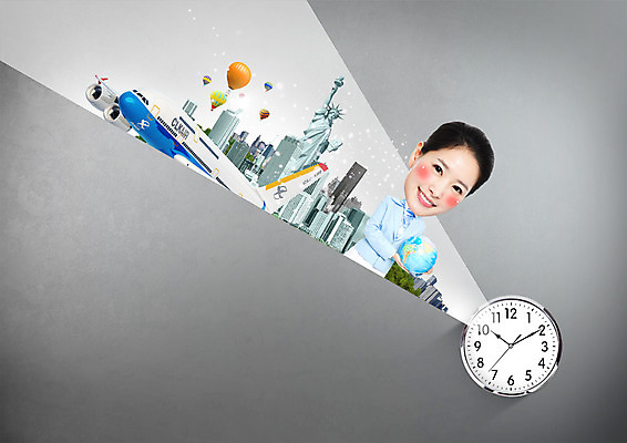 PSD 편집 편집이미지 여자 시계 여행 비행기 한명 웃음 빌딩 상반신 20대 성인 지구본 한국인 열기구 승무원 자유의여신상 이미지편집 직업 1 항공교통 대중교통 표정 사람 동양인 청년 건물 미국 세계문화유산 파일형식