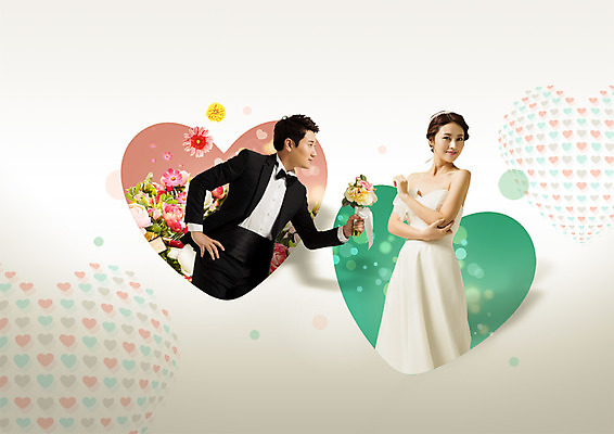 PSD 편집 편집이미지 커플 여자 남자 꽃 부케 웨딩드레스 결혼 프로포즈 정장 턱시도 상반신 성인 두명 30대 한국인 하트 이미지편집 모양 식물 드레스 옷 꽃다발 관계 사람 동양인 이벤트 장년 파일형식