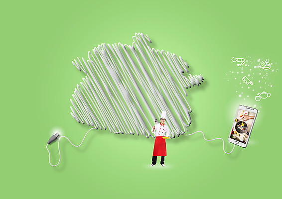 전신 PSD 편집 편집이미지 남자 음식 요리사모자 한명 서기 20대 성인 스마트폰 요리사 한국인 프라이팬 냄비 조리복 USB 케이블선 이미지편집 직업 모자_잡화 1 유니폼 모션 주방용품 사람 동양인 청년 핸드폰 스마트기기 전선 솥 파일형식