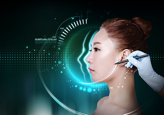 PSD 편집 편집이미지 손 여자 의학 한명 상반신 20대 성인 옆모습 뷰티 펜 한국인 성형수술 수술장갑 의료성형뷰티 이미지편집 1 뷰포인트 장갑 사람 동양인 청년 신체부위 필기구 수술 파일형식