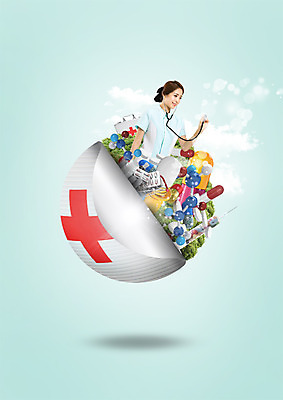 PSD 구름 편집 편집이미지 여자 의학 청진기 한명 상반신 성인 알약 한국인 간호사 구급상자 십자 분자구조모형 이미지편집 자연요소 1 의료기기 사람 동양인 약 모형 의료진 의료용품 분자구조 파일형식