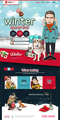 PSD 템플릿 남자 어린이 웹템플릿 겨울 여러마리 아웃도어 여러명 성인 홈페이지 홈페이지시안 여우 늑대 랜딩페이지 이미지템플릿 계절 다수 포유류 사람 파일형식