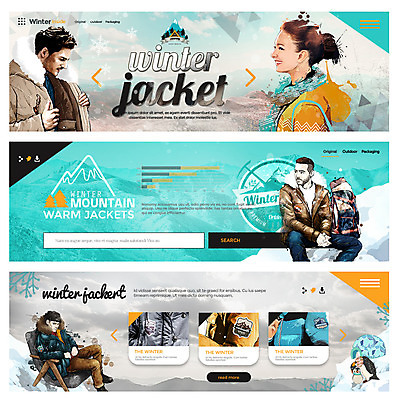 PSD 템플릿 한마리 배너 여자 남자 웹템플릿 겨울 산 아웃도어 여러명 성인 등산 재킷 펭귄 이벤트배너 웹배너 이미지템플릿 1 계절 다수 조류 사람 트래킹 외투 파일형식
