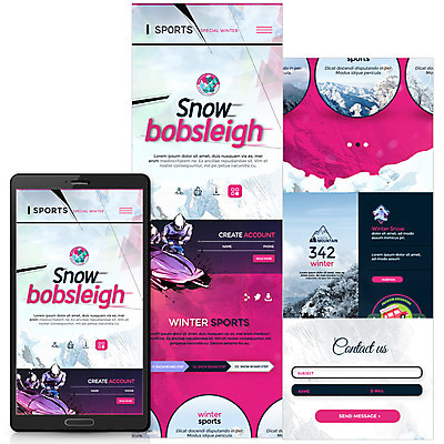 PSD 템플릿 웹템플릿 겨울 모바일 겨울스포츠 여러명 스마트폰 모바일템플릿 모바일웹 봅슬레이 봅슬레이선수 이미지템플릿 계절 스포츠 다수 운동선수 사람 핸드폰 스마트기기 파일형식