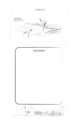 템플릿 편지봉투 세마리 사람없음 학 편지지 레터폼 서식 봉투템플릿 우편봉투 레터헤드 봉투디자인 이미지템플릿 AI파일 조류 봉투 3 편지 우편물 파일형식 벡터