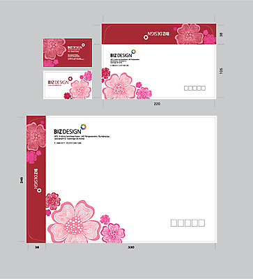 템플릿 꽃 명함 명함템플릿 서류봉투 편지봉투 사람없음 세트 패키지 봉투템플릿 우편봉투 비즈디자인 봉투디자인 이미지템플릿 AI파일 식물 봉투 편지 우편물 파일형식 벡터