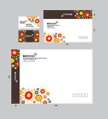 템플릿 꽃 명함 명함템플릿 서류봉투 편지봉투 사람없음 세트 패키지 봉투템플릿 우편봉투 비즈디자인 봉투디자인 이미지템플릿 AI파일 식물 봉투 편지 우편물 파일형식 벡터