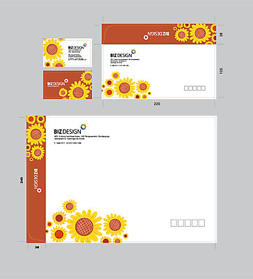 템플릿 명함 명함템플릿 해바라기 서류봉투 편지봉투 사람없음 세트 패키지 봉투템플릿 우편봉투 비즈디자인 봉투디자인 이미지템플릿 AI파일 꽃 봉투 편지 우편물 파일형식 벡터
