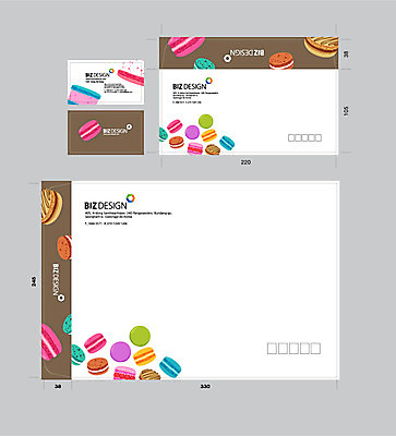 템플릿 명함 명함템플릿 서류봉투 편지봉투 사람없음 세트 여러개 패키지 마카롱 봉투템플릿 우편봉투 비즈디자인 봉투디자인 이미지템플릿 AI파일 다수 디저트 봉투 편지 우편물 파일형식 벡터