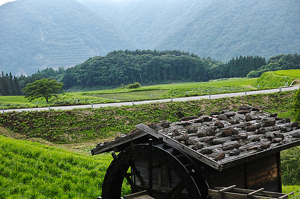 포토 JPG 주간 자연 논 풍경 사람없음 야외 물래방아 국내포토 자연요소 농업 생태계 파일형식