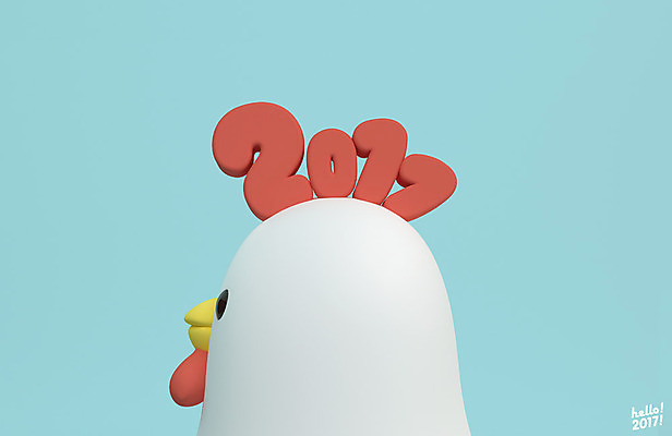 PSD 편집 편집이미지 캐릭터 한마리 새해 3D캐릭터 사람없음 3D 닭띠 닭 디지털합성 닭캐릭터 HELLO 닭벼슬 2017년 정유년 편집3D 1 동물캐릭터 조류 십이지신 인사 연도 파일형식