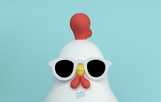 PSD 편집 편집이미지 캐릭터 한마리 새해 3D캐릭터 사람없음 선글라스 3D 닭띠 닭 디지털합성 닭캐릭터 HELLO 2017년 정유년 편집3D 1 안경 동물캐릭터 조류 십이지신 인사 연도 파일형식