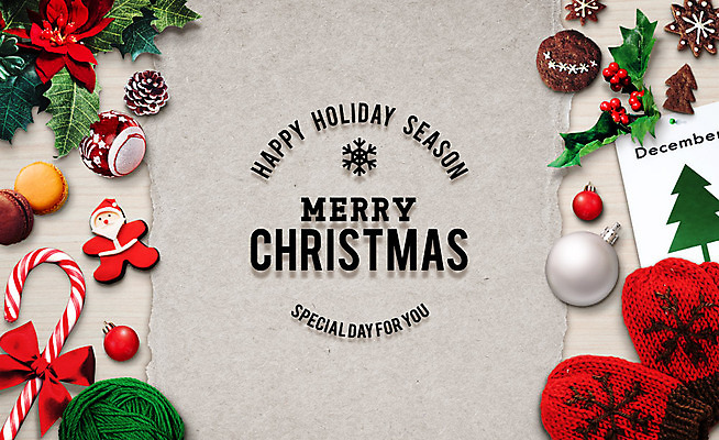 PSD 편집이미지 백그라운드 크리스마스 겨울 사람없음 쿠키 장식볼 털실 마카롱 포인세티아 지팡이사탕 손모아장갑 이미지편집 계절 기념일 꽃 장갑 디저트 사탕 장식 실 파일형식