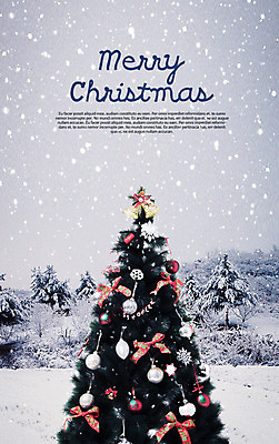 PSD 편집이미지 리본 백그라운드 크리스마스 겨울 사람없음 크리스마스트리 장식볼 눈 이미지편집 자연요소 계절 기념일 날씨 장식 파일형식