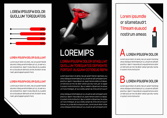 템플릿 표지디자인 북디자인 출판디자인 여자 내지 리플렛 북커버 3단접지 그래프 한명 팜플렛 20대 성인 화장 한국인 입술 바르기 빨간립스틱 의료성형뷰티 이미지템플릿 AI파일 1 모션 사람 동양인 청년 신체부위 뷰티 파일형식 벡터