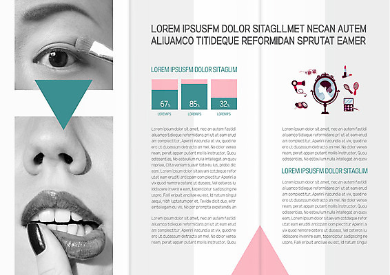 템플릿 표지디자인 북디자인 출판디자인 여자 내지 리플렛 북커버 3단접지 그래프 팜플렛 20대 성인 화장 거울 립스틱 머리빗 드라이어 입술 눈화장 아이섀도 안구 이미지템플릿 아이섀도브러쉬 AI파일 사람 청년 신체부위 뷰티 화장품 미용용품 메이크업브러쉬 파일형식 벡터