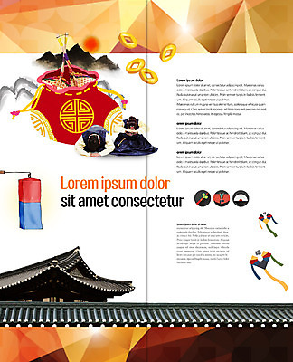 PSD 템플릿 표지디자인 북디자인 출판디자인 여자 명절 남자 내지 엎드리기 리플렛 2단접지 북커버 복주머니 기와 기와집 앉기 팜플렛 20대 성인 두명 담장 한복 연 청사초롱 세배 엽전 복조리 이미지템플릿 한국전통 전통 기념일 모션 한옥 전통소품 사람 청년 놀이용품 동전 절_인사 전통의상 초롱 파일형식