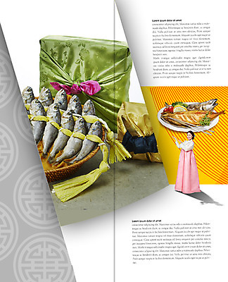 전신 PSD 템플릿 접시 표지디자인 북디자인 출판디자인 여자 명절 내지 한식 리플렛 2단접지 북커버 젓가락 선물 어류 한명 서기 팜플렛 성인 30대 광주리 한국인 보자기 한복 생선요리 굴비 이미지템플릿 1 한국전통 전통 식기 기념일 음식 모션 수저 사람 동양인 장년 바구니 수중동물 전통의상 파일형식 천_직물