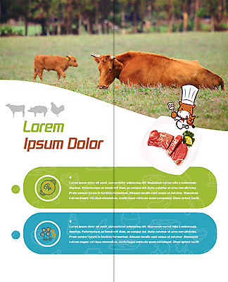 PSD 템플릿 캐릭터 접시 표지디자인 북디자인 출판디자인 내지 리플렛 2단접지 북커버 요리사모자 팜플렛 사람없음 농장 목장 소고기 소 유기농 브이 소캐릭터 이미지템플릿 모자_잡화 식기 웰빙 동물캐릭터 농업 포유류 육류 손짓 요리사 파일형식