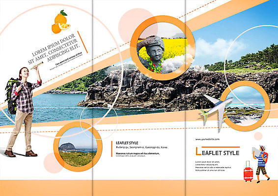 PSD 템플릿 표지디자인 출판디자인 여자 표지 남자 리플렛 바다 여행 북커버 3단접지 배낭 귤 한국 팜플렛 20대 성인 두명 제주도 캐리어 일안경 한국인 관찰 돌하르방 배낭여행 유채 국내여행 이미지템플릿 꽃 아시아 가방 과일 모션 사람 동양인 청년 여행가방 망원경 파일형식