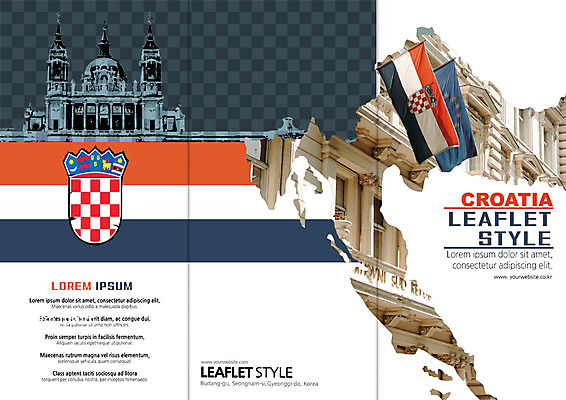 PSD 템플릿 표지디자인 건축물 북디자인 출판디자인 표지 리플렛 해외여행 북커버 3단접지 팜플렛 사람없음 깃발 크로아티아 유럽여행 크로아티아국기 이미지템플릿 해외 건축 유럽 여행 국기 파일형식