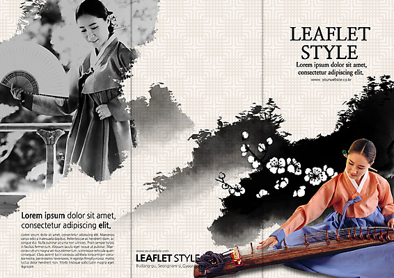 PSD 템플릿 한국문화 한국전통 표지디자인 북디자인 출판디자인 여자 표지 리플렛 연주 북커버 3단접지 문화예술 국악 앉기 팜플렛 성인 두명 30대 한국인 부채 한복 가야금 이미지템플릿 동양문화 전통 음악 모션 현악기 한국 국악기 사람 동양인 장년 전통의상 파일형식