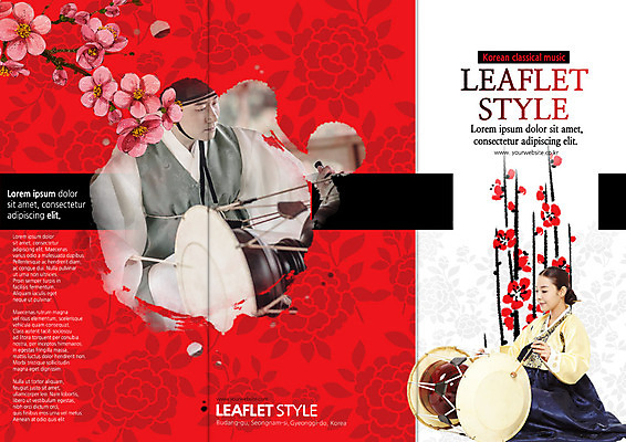 PSD 템플릿 한국문화 한국전통 표지디자인 북디자인 출판디자인 여자 표지 남자 꽃 리플렛 연주 북커버 3단접지 문화예술 국악 팜플렛 20대 성인 두명 한국인 한복 장구 이미지템플릿 식물 동양문화 전통 음악 타악기 한국 국악기 사람 동양인 청년 전통의상 파일형식