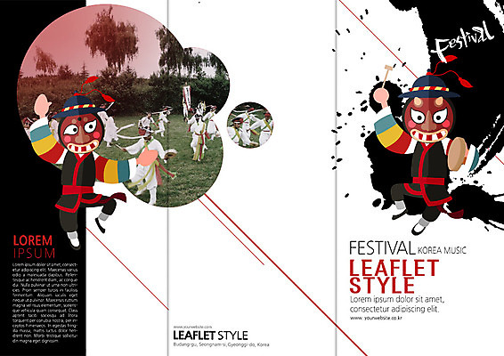 PSD 템플릿 한국전통 표지디자인 북디자인 출판디자인 표지 남자 전통문화 리플렛 북커버 3단접지 문화예술 국악 팜플렛 여러명 성인 축제 한복 풍물놀이 탈 이미지템플릿 전통 문화 음악 다수 한국 가면 사람 전통의상 파일형식