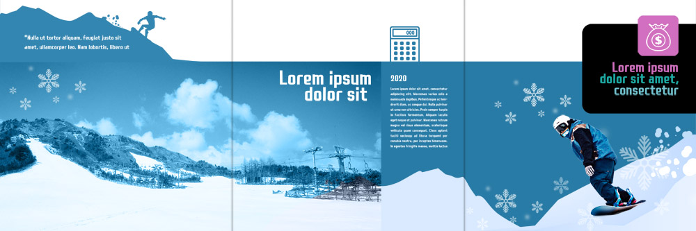 PSD 템플릿 표지디자인 북디자인 출판디자인 남자 내지 리플렛 겨울 북커버 3단접지 겨울스포츠 스키장 산 한명 팜플렛 성인 30대 한국인 계산기 스노우보드 눈송이 이미지템플릿 1 계절 스포츠 문구용품 눈_날씨 사람 동양인 장년 장비 보드_스포츠 파일형식